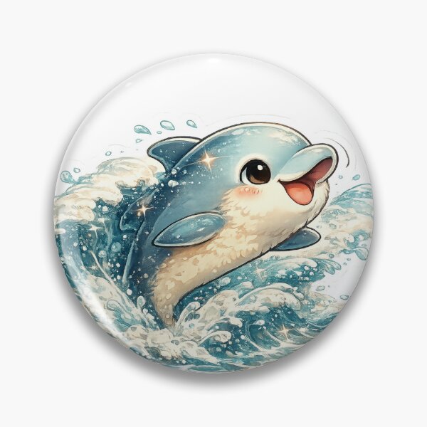 Item preview, Happy Splashing Dolphin designed and sold by InkPixell.