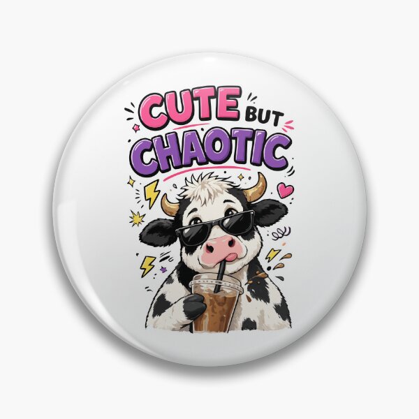 Item preview, Cute but chaotic cow with iced coffee designed and sold by HandicraftArt.