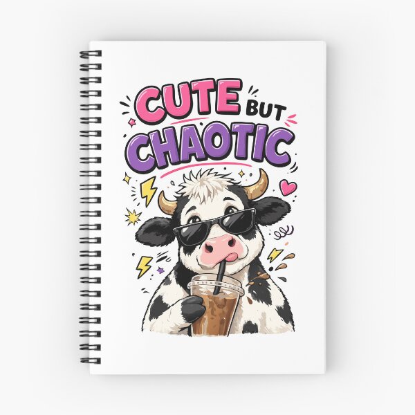 Item preview, Cute but chaotic cow with iced coffee designed and sold by HandicraftArt.