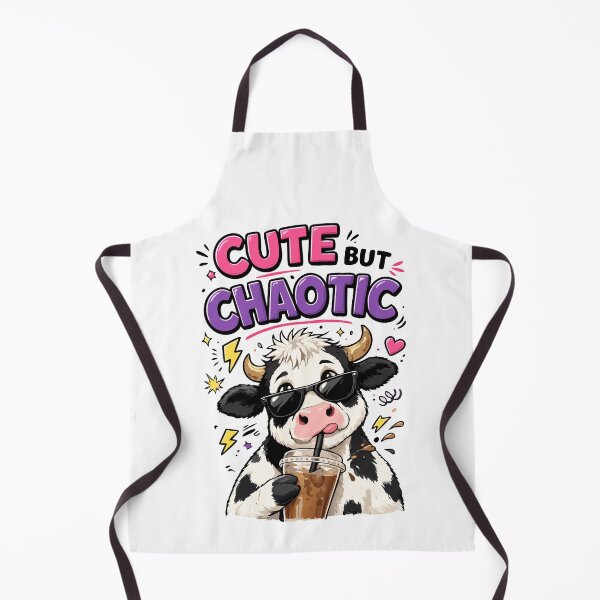 Item preview, Cute but chaotic cow with iced coffee designed and sold by HandicraftArt.