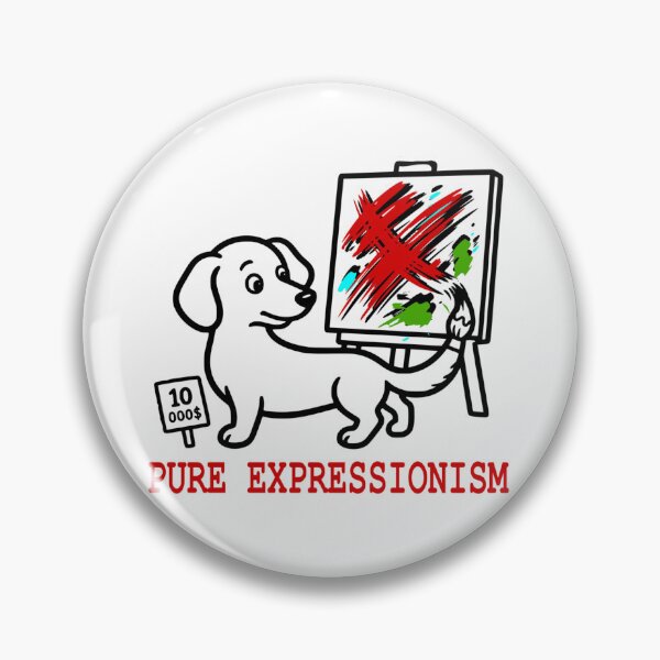 Item preview, Pure Expressionism Funny Dog Artist Painting Abstract Pet Art designed and sold by The Bold Line Studio.