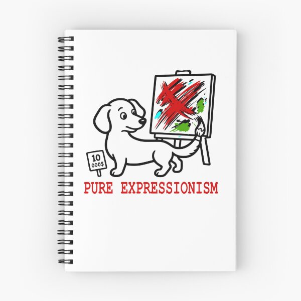 Item preview, Pure Expressionism Funny Dog Artist Painting Abstract Pet Art designed and sold by The Bold Line Studio.