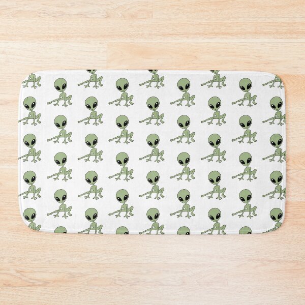 Item preview, Cute Crouching Green Alien Cartoon designed and sold by zerastore.