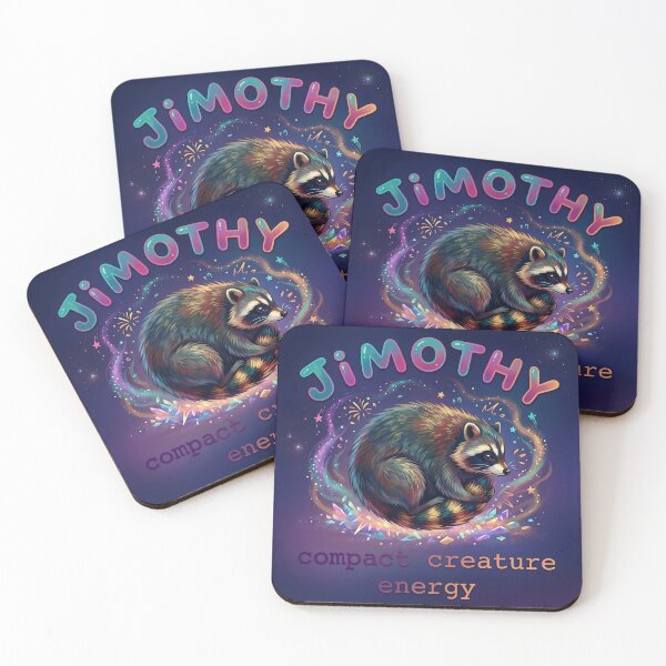 Item preview, Jimothy Raccoon Fantasy Art | Cute Woodland Animal Galaxy Illustration | Whimsical Colorful Nature Design designed and sold by Bhaskar Digital Art.