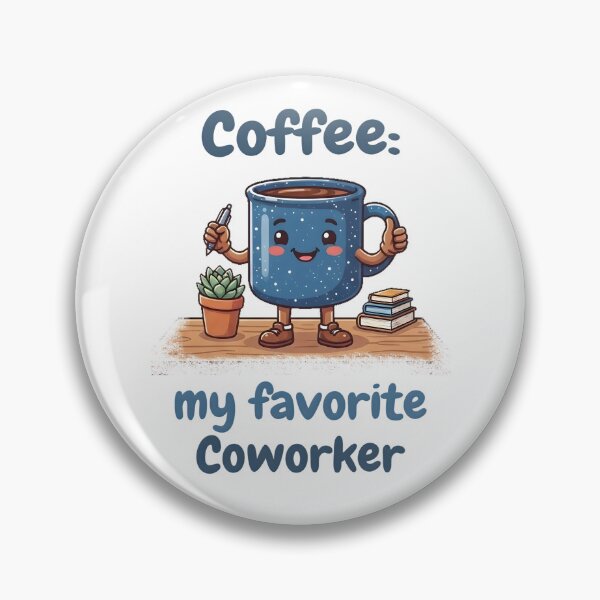 Item preview, Coffee: My Favorite Coworker Funny Cute Kawaii Office Coffee Lovers designed and sold by ZanyPaintbrush.