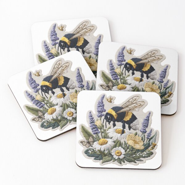Artikelvorschau, Biene im Blumenfeld Patch entworfen und verkauft von filou designs.