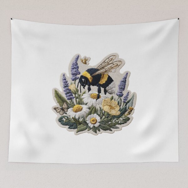 Item preview, Bee in the flower field Patch designed and sold by filou designs.