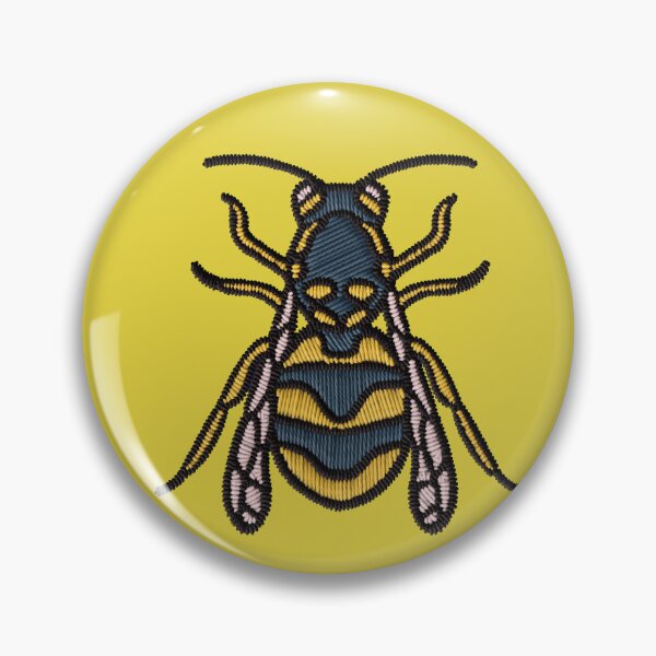 Item preview, Embroidered Wasp Patch | Vintage Insect Tattoo Style designed and sold by · GAMING SOUL ·.