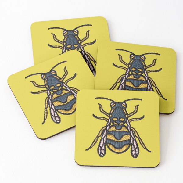 Item preview, Embroidered Wasp Patch | Vintage Insect Tattoo Style designed and sold by · GAMING SOUL ·.