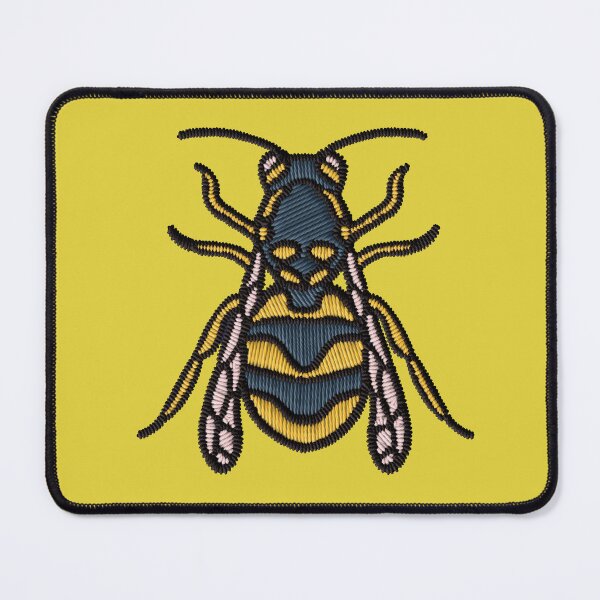 Item preview, Embroidered Wasp Patch | Vintage Insect Tattoo Style designed and sold by · GAMING SOUL ·.