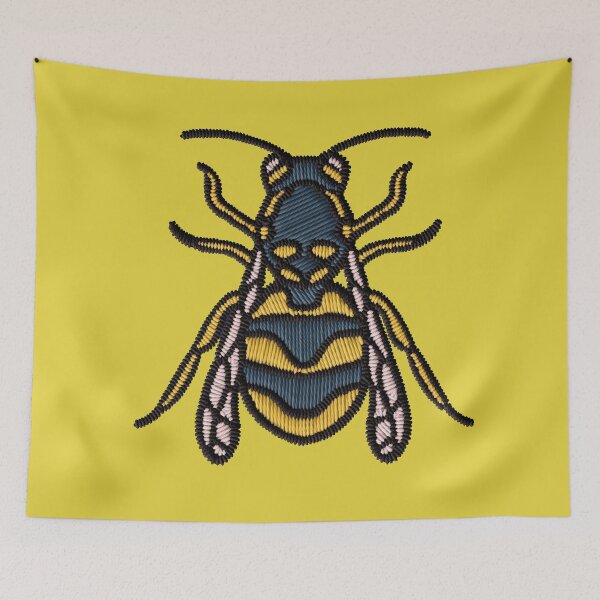 Item preview, Embroidered Wasp Patch | Vintage Insect Tattoo Style designed and sold by · GAMING SOUL ·.