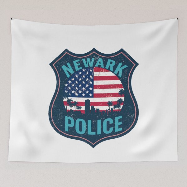 Item preview, Newark Police American Flag Badge T-Shirt, Officer Support Gift, Police Department Graphic Tee designed and sold by pawsome purrfect.