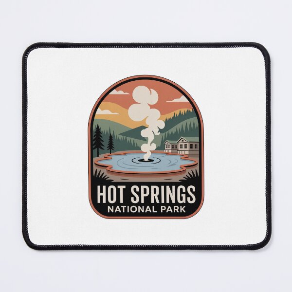 Item preview, Hot Springs National Park Vintage Travel Badge designed and sold by Teelogic.