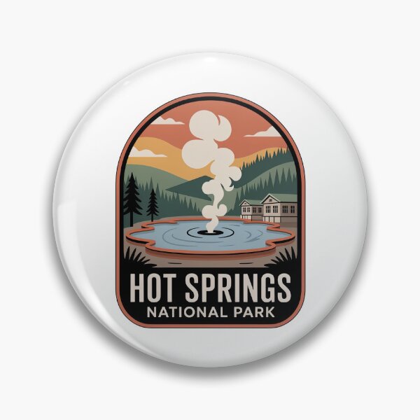 Item preview, Hot Springs National Park Vintage Travel Badge designed and sold by Teelogic.