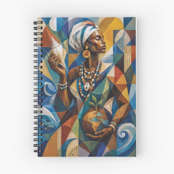 Item preview, African Sea goddess Afrekete painting designed and sold by GalleryKauffeld.