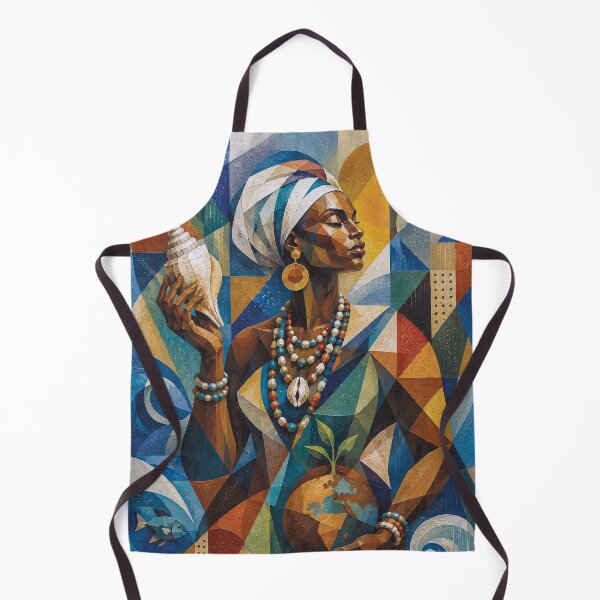 Item preview, African Sea goddess Afrekete painting designed and sold by GalleryKauffeld.
