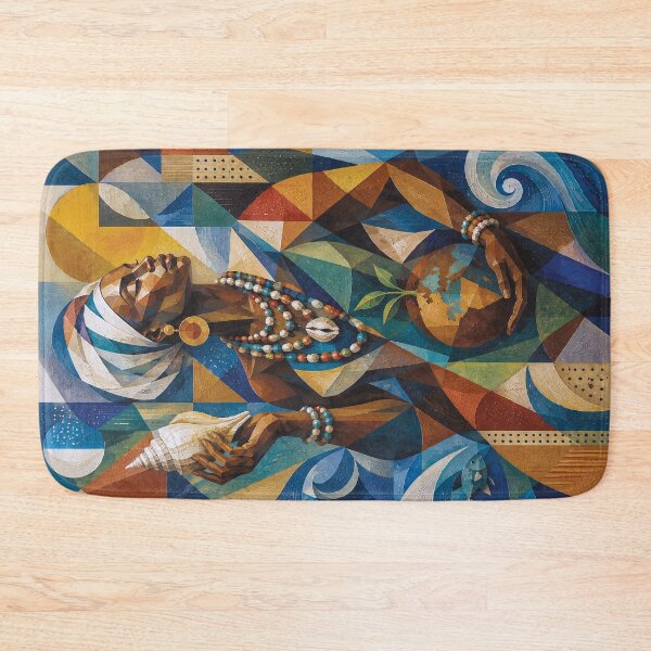 Item preview, African Sea goddess Afrekete painting designed and sold by GalleryKauffeld.