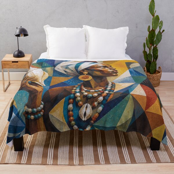 Item preview, African Sea goddess Afrekete painting designed and sold by GalleryKauffeld.