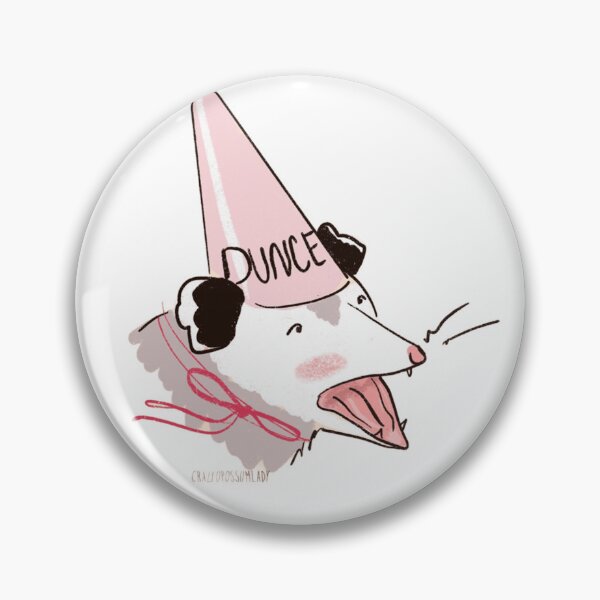 Item preview, Screaming Opossum Wearing Dunce Hat - Funny Cute Animal Art designed and sold by JossDesign15.