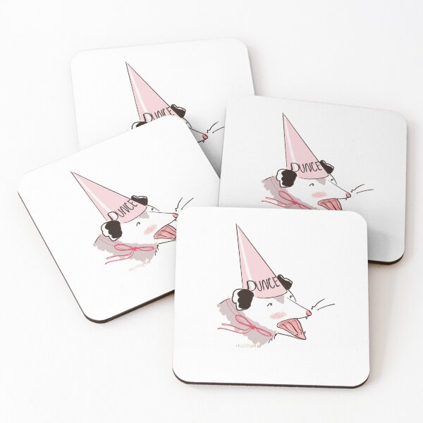 Item preview, Screaming Opossum Wearing Dunce Hat - Funny Cute Animal Art designed and sold by JossDesign15.