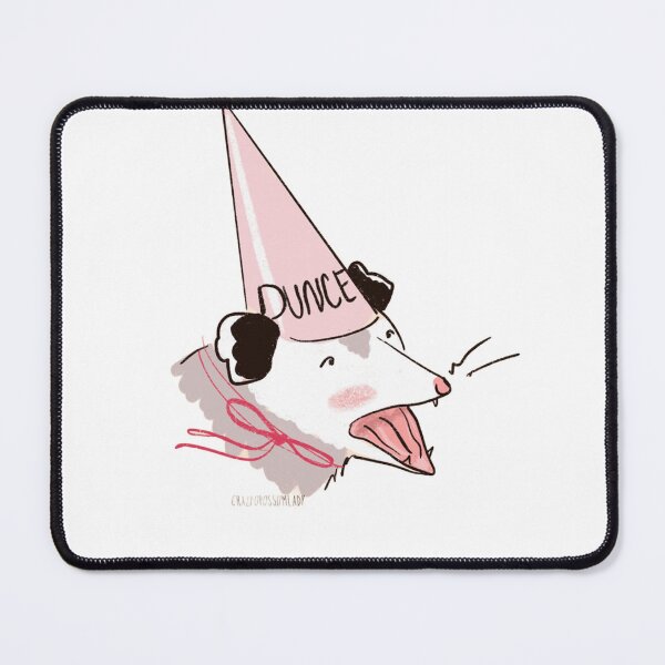 Item preview, Screaming Opossum Wearing Dunce Hat - Funny Cute Animal Art designed and sold by JossDesign15.