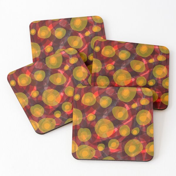 Item preview, Shapes in red orange olive green designed and sold by Fayes4Art.