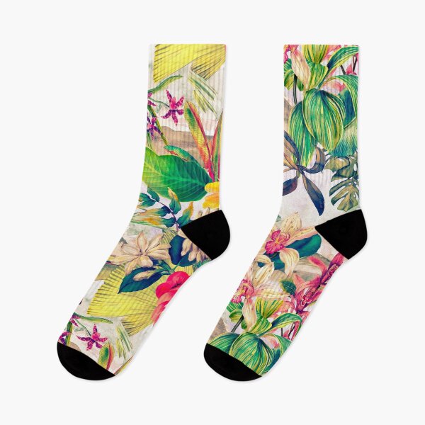 Item preview, Tropical Botanical Watercolor Pattern designed and sold by behappyandrelax.
