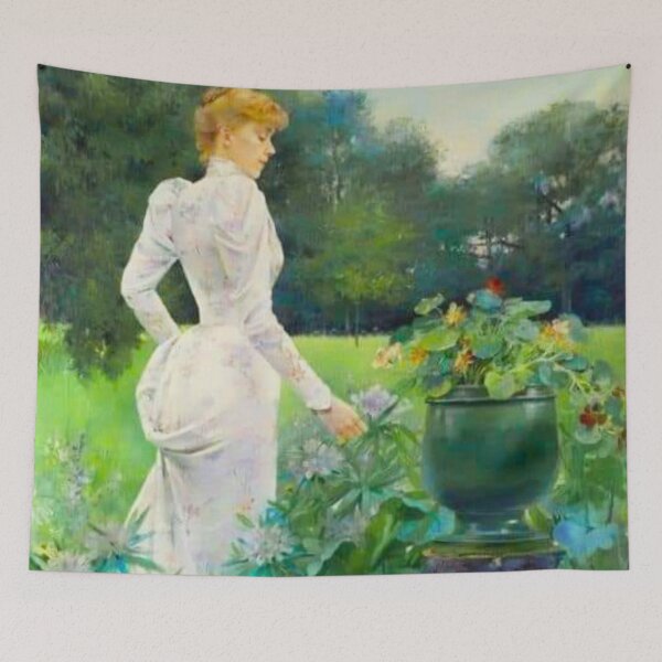 Item preview, In the Flowers by Louise Abbéma (1892) designed and sold by Vernissage-dart.