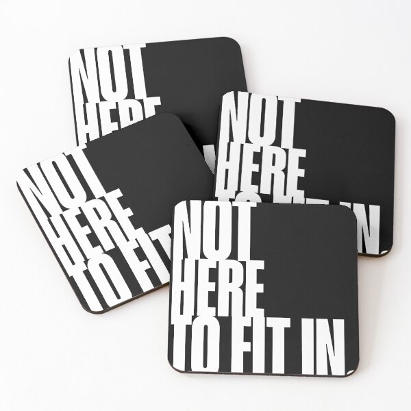 Item preview, Not here to fit in Quote Art designed and sold by Magic Love Art Print.