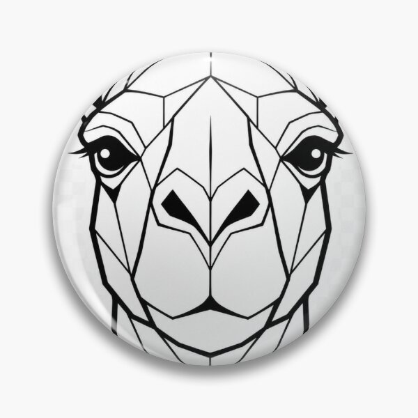 Item preview, Arabian Camel Sticker | Premium Geometric Dromedary Camel Minimalist Black & White Vector Art designed and sold by DesertInkArt.