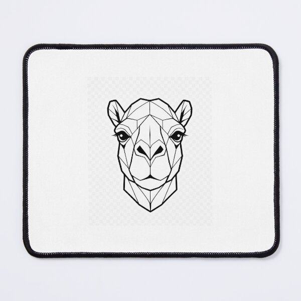Item preview, Arabian Camel Sticker | Premium Geometric Dromedary Camel Minimalist Black & White Vector Art designed and sold by DesertInkArt.