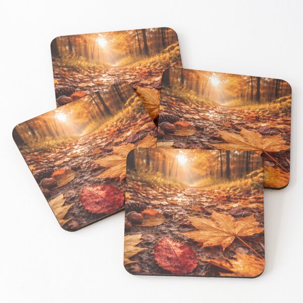 Item preview, Autumn Forest Trail – Golden Fall Leaves Wall Art designed and sold by Yomere.