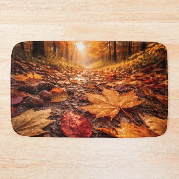Item preview, Autumn Forest Trail – Golden Fall Leaves Wall Art designed and sold by Yomere.