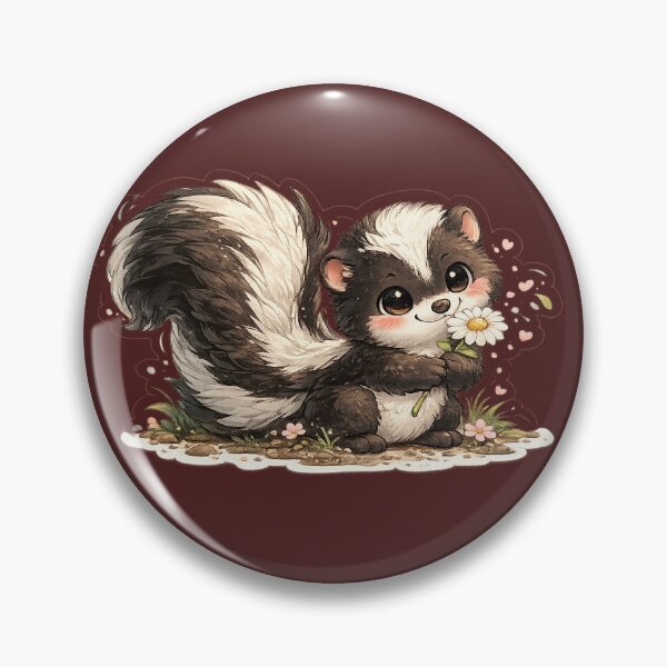Item preview, Cute Skunk Holding Flower designed and sold by InkPixell.
