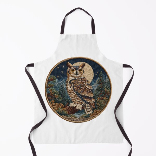 Aperçu de l'œuvre Moonlight Owl Patch créée et vendue par filou designs.