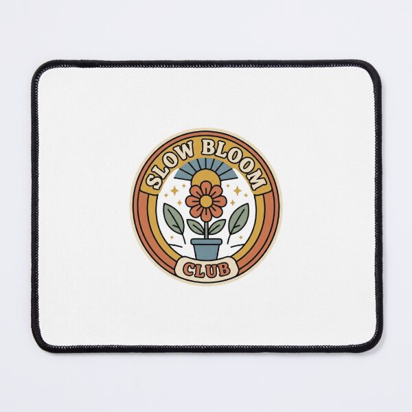 Item preview, Slow Bloom Club Retro Flower Badge designed and sold by GoofyShopp.