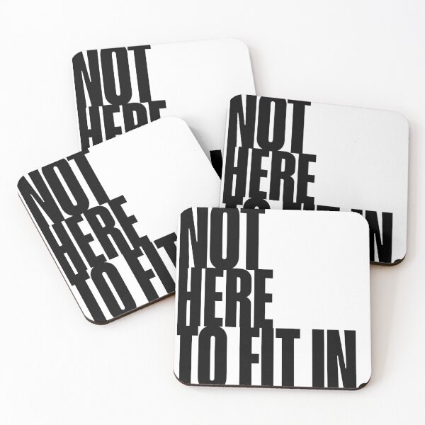 Item preview, Not here to fit in Quote Art, Bold Design designed and sold by Magic Love Art Print.