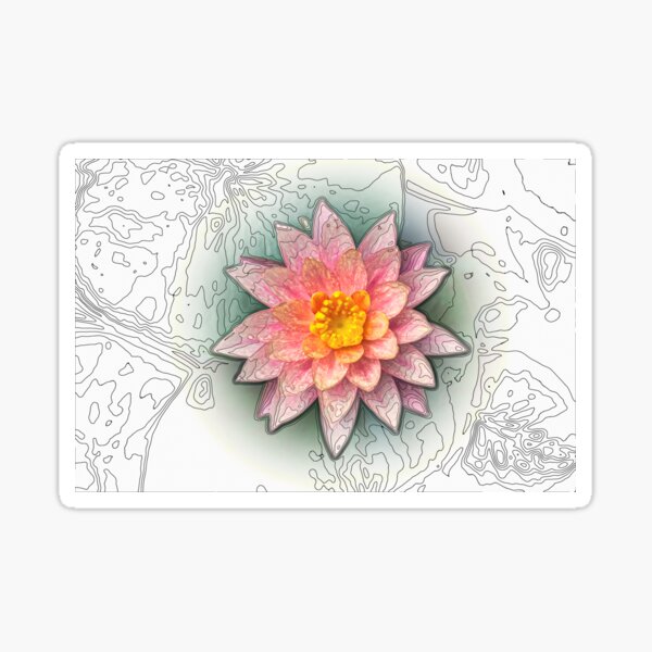Item preview, Water Lily Topography designed and sold by Jomsunshine.