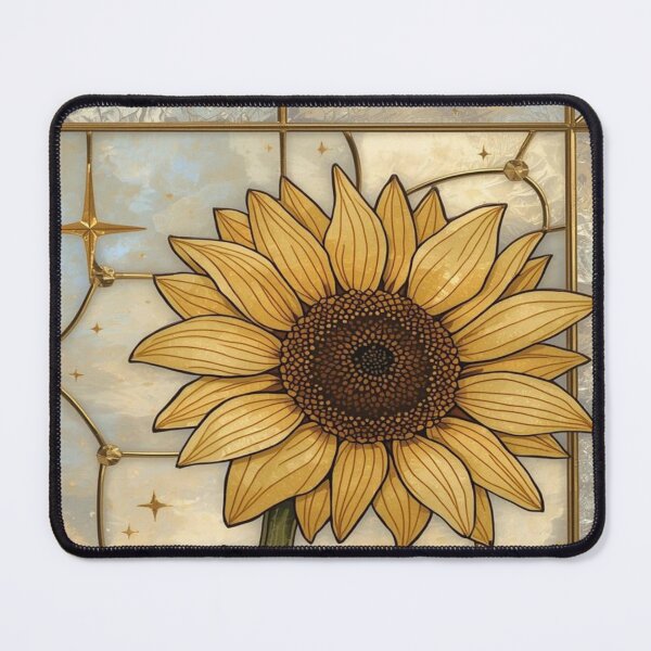 Item preview, Sunflower Stained Glass Golden Aesthetic Art designed and sold by BriSher.