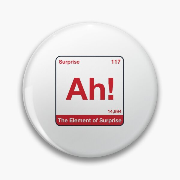 Item preview, The Element Of Surprise Periodic Table Funny Science Pun designed and sold by raedattia.