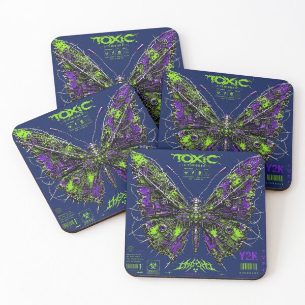 Item preview, Cyberpunk Y2K Butterfly Neon Acid Gothic Grunge designed and sold by W&RParadise.