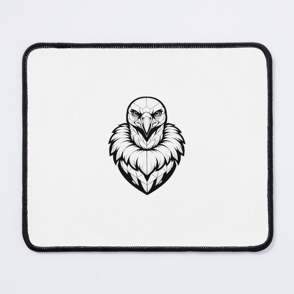 Item preview, Griffon Vulture Sticker | Premium Geometric Eurasian Griffon Vulture Black & White Vector Art designed and sold by DesertInkArt.