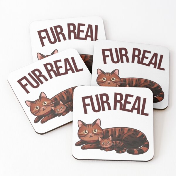 Item preview, Fur Real - Cute Brown Tabby Cat and Kitten Illustration designed and sold by PrintforDesign.