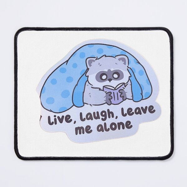 Item preview, Live Laugh Leave Me Alone - Funny Raccoon Reading Blanket designed and sold by JossDesign15.