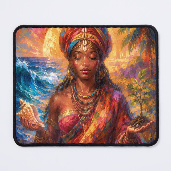 Item preview, Afrekete, African Goddess of the Sea painting designed and sold by GalleryKauffeld.