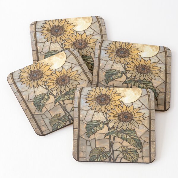 Item preview, Sunflower Stained Glass Golden Aesthetic Art designed and sold by BriSher.