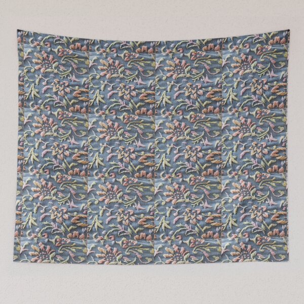 Item preview, Rainbow floral embroidery on denim designed and sold by LyLauDesign.
