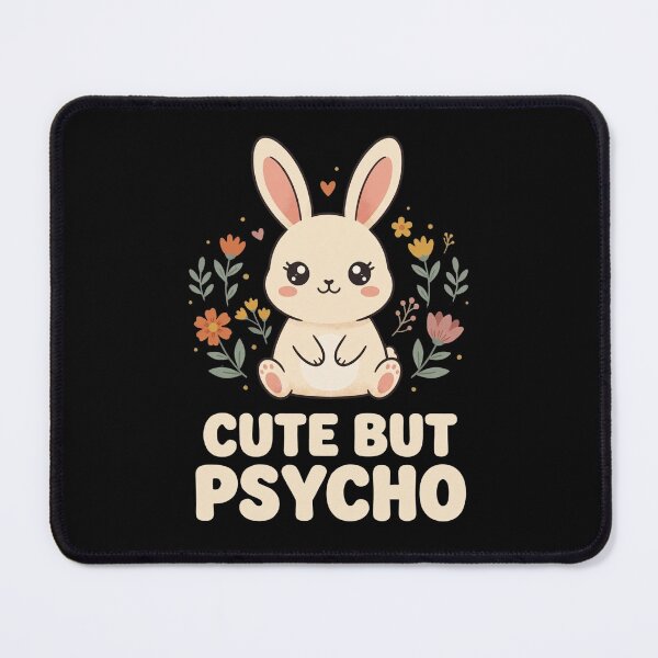 Item preview, Cute But Psycho - Kawaii Bunny Cottagecore Flower designed and sold by dudelinart.