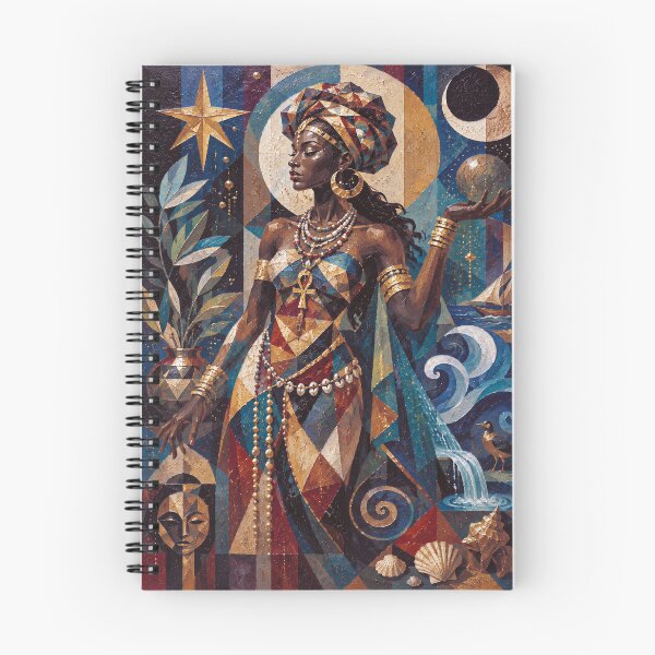 Item preview, Afrekete, African Goddess of the Sea painting designed and sold by GalleryKauffeld.