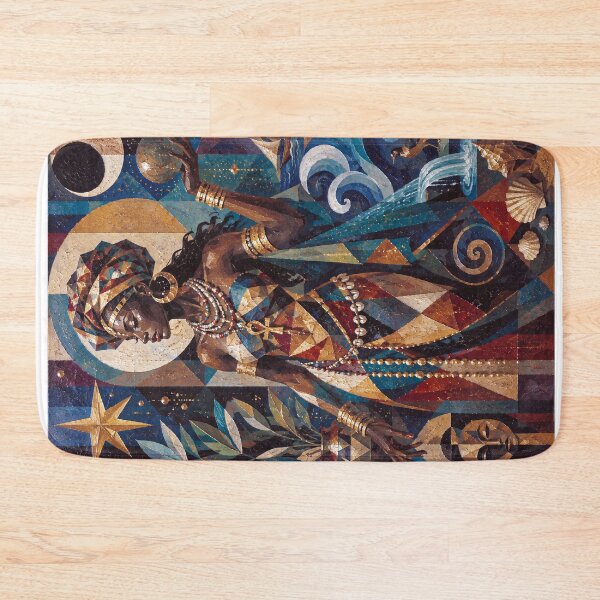 Item preview, Afrekete, African Goddess of the Sea painting designed and sold by GalleryKauffeld.